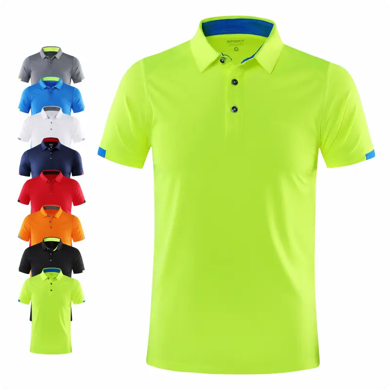 Casual Sports Quick-drying Lapel Short-sleeved POLO Shirt Cycling Suit Fitness Suit For Men Menswear Polyester 0