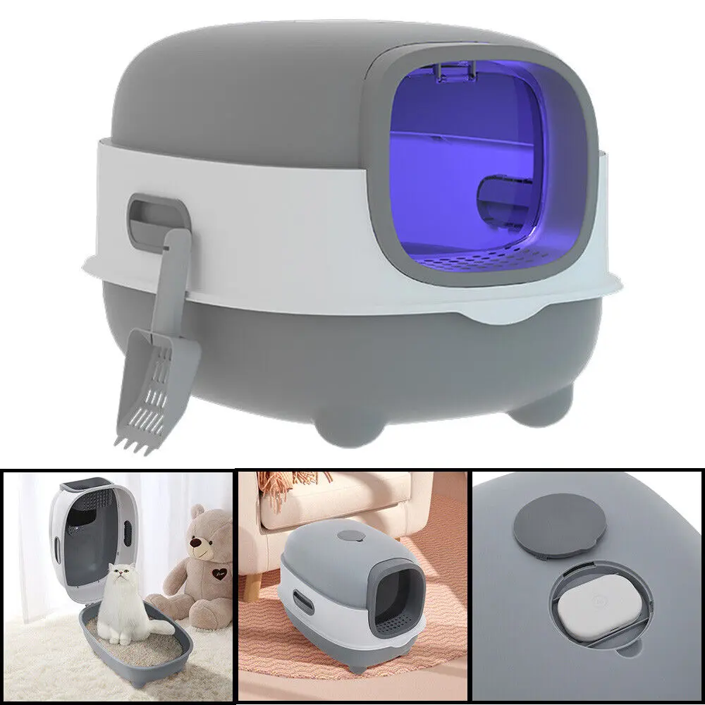 Large Automatic Self-Cleaning Cat Litter Tray with UV Sterilization Potty Box UK