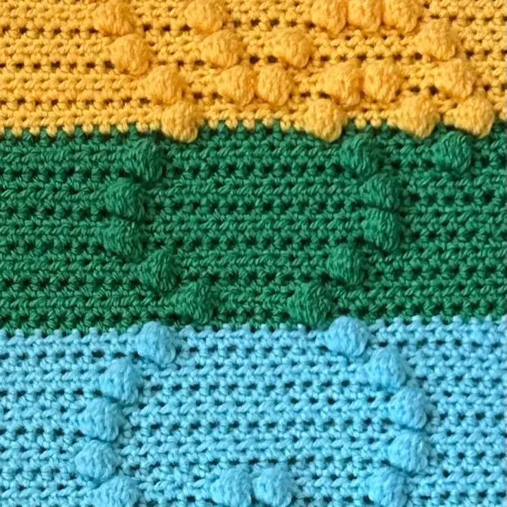 Crochet Bunny Baby Blanket Rainbow 2