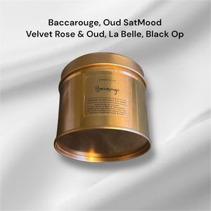Premium Incense Cones- Baccarouge • Oud SatMood • Velvet Rose & Oud • La Belle • 20 cones per tin