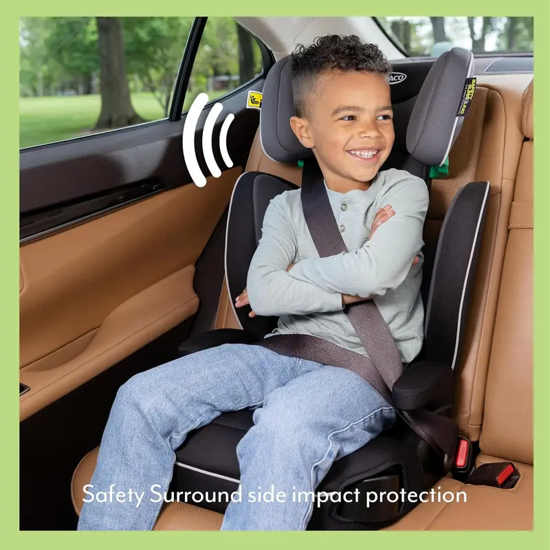 Logico L i-Size R129 Highback Booster car seat with cupholders, Suitable from 100-150cm (approx. 3.5 to 12 years), Midnight fashion 3