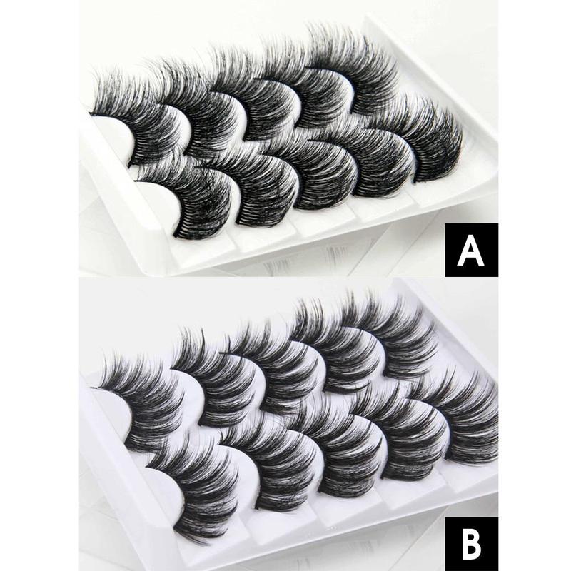 10Pairs 3D Mink False Eyelashes Wispy Cross Long Thick Soft Fake Eye Lashes UK  Cosmetic Makeup 5