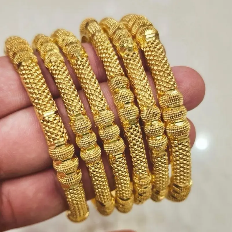 Mjb Design 1 NaZisH ‘s real gold look orignal  Gold plated Range bangles with box 3