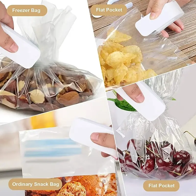 Portable Mini Bag Heat Sealer – White Home Food Storage Sealing Clip 6