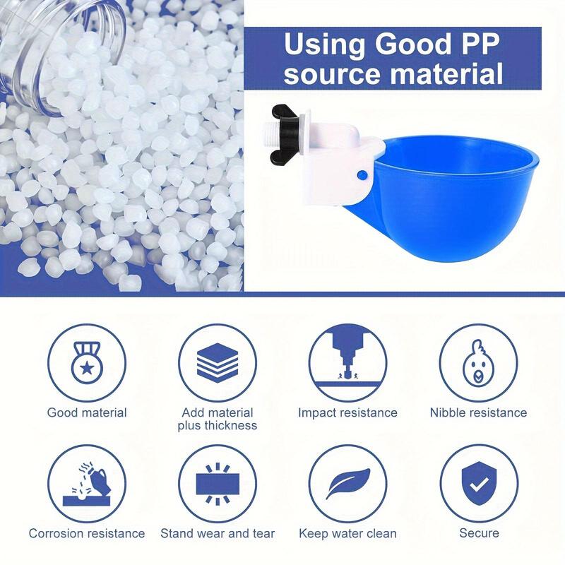 Product Introduction of Tgeyd 5/10pcs Automatic Chicken Waterer Cups - DIY Large Drinking System for Poultry, Ducks, Quails, Rabbits & Birds 4
