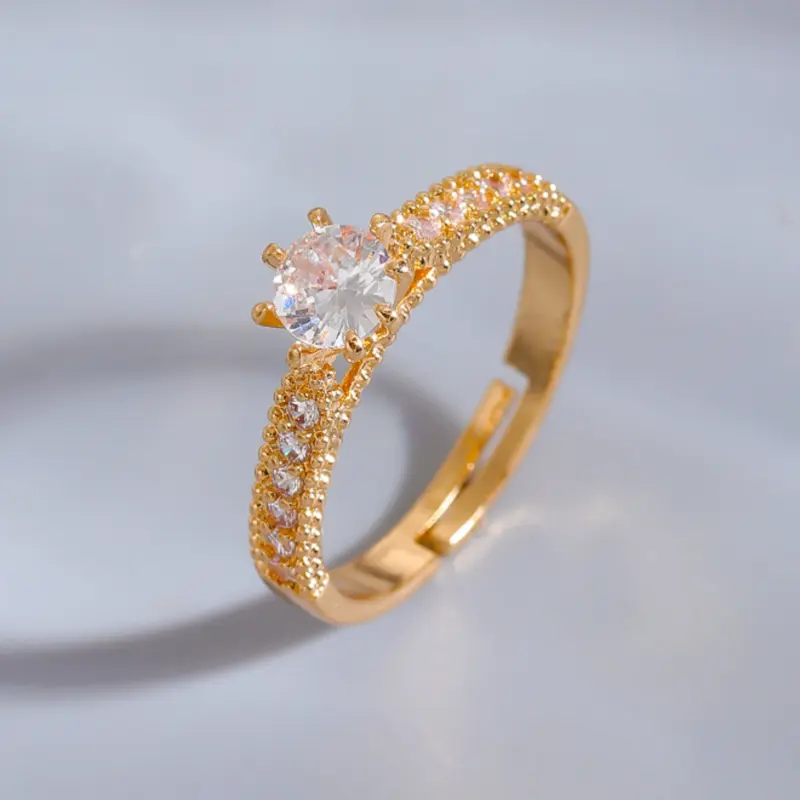 18k gold plated stone decorative ring, gift for mom, mother's day 0