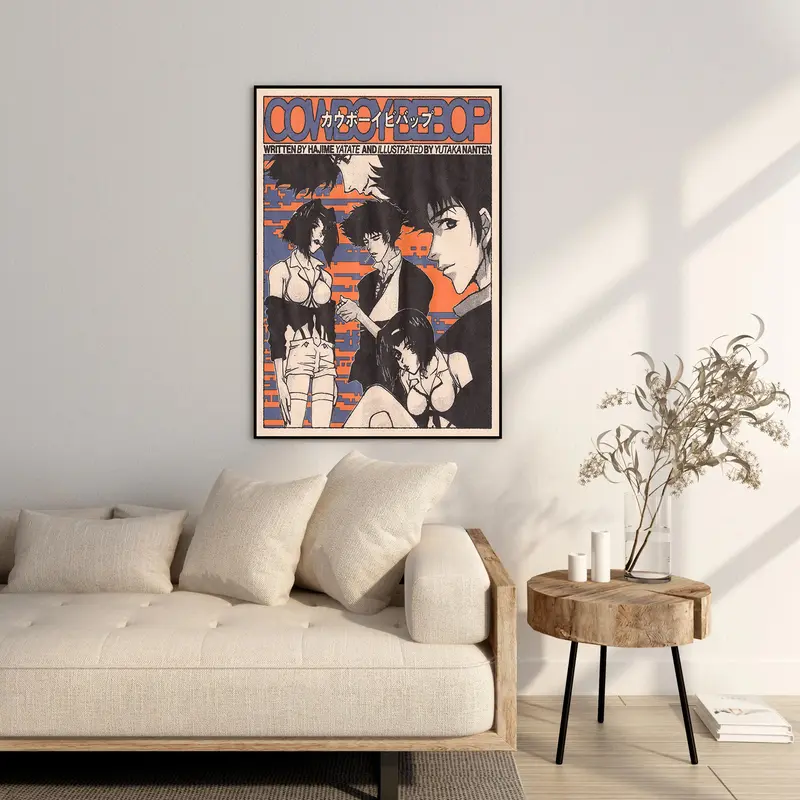 Cowboy Bepop Spike Faye Unframed Poster, 90s Anime Poster, Anime Manga Collection 3