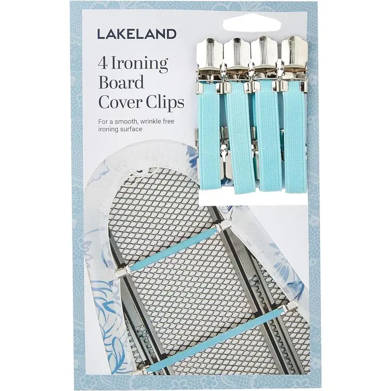 4 Ironing Board Clip Covers – Holds Ironing In Place Wrinkle Free Surface Fits Most Boards 3
