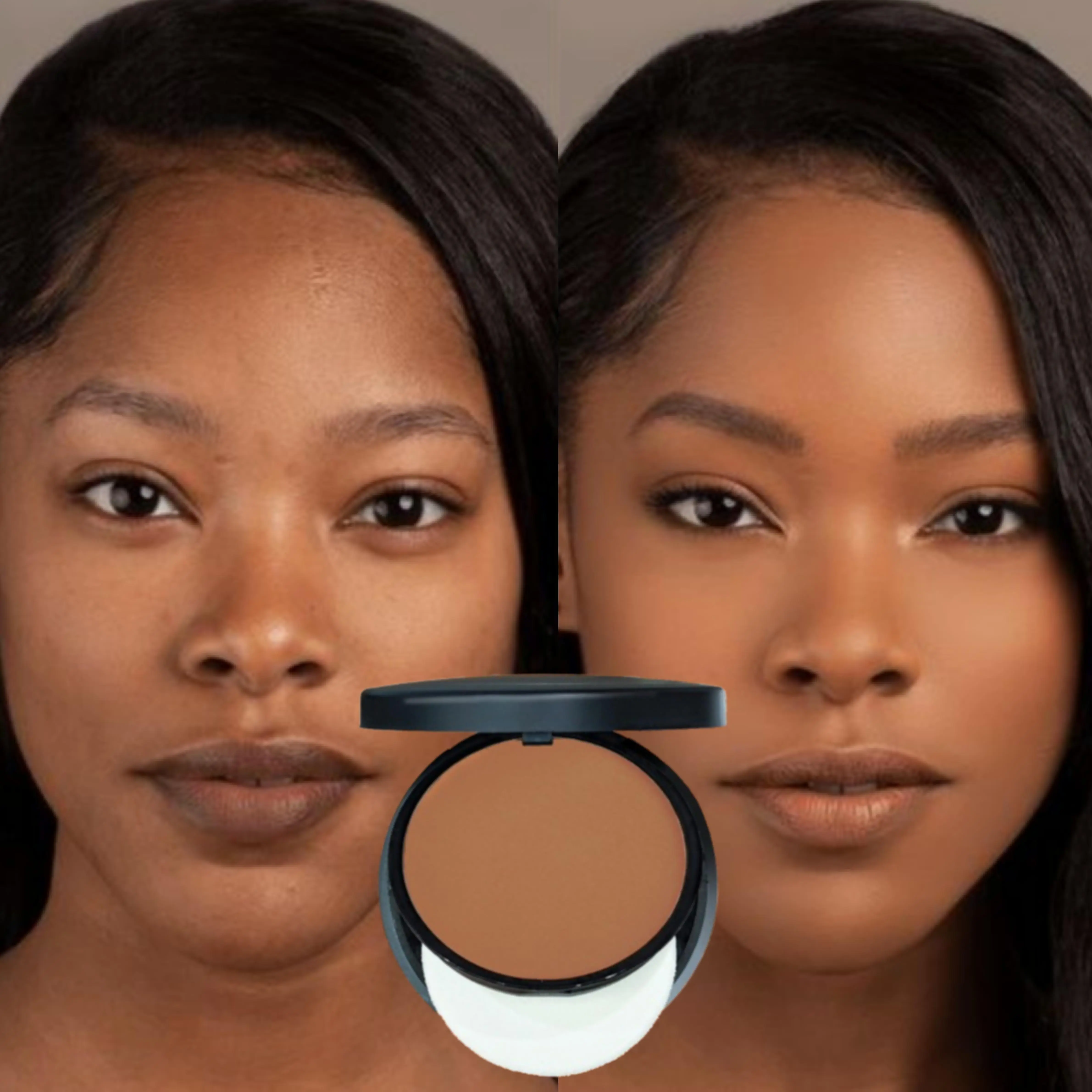& Sweat-Resistant Contouring Powder Palette - Matte Finish, Matte | Buildable Coverage for All Skin Tones, Coverage | All Skin Tones, | Highlight & Shadow Makeup with Plant Squalane