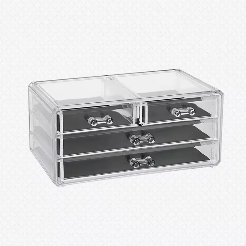 Make Up Organiser for Women Acrylic Drawers Makeup Storage Clear Bathroom Bedroom Dressing Table Organiser Jewellery Beauty Skincare Cosmetic Storage Box 0