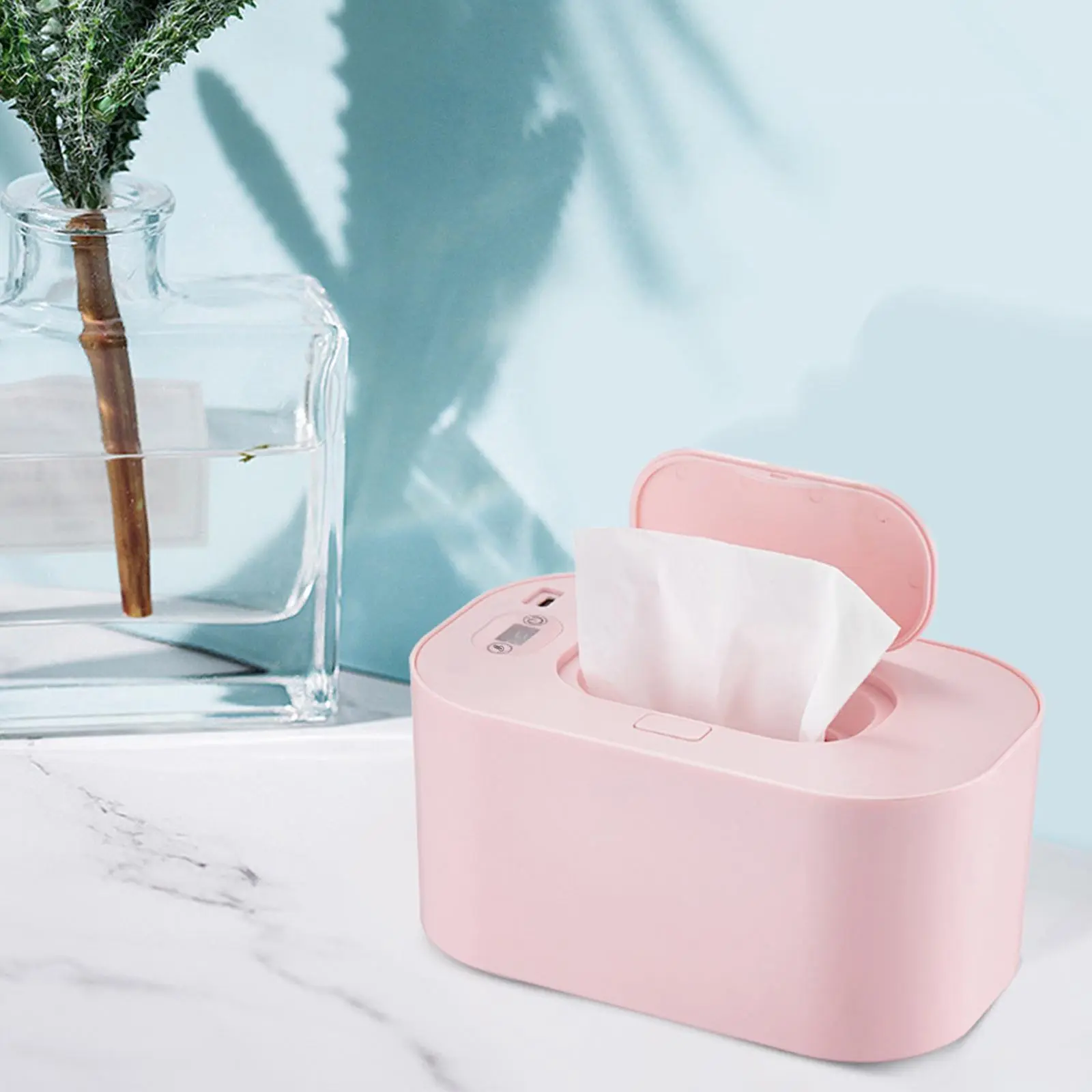 Portable Wet Wipe Warmer – 10W USB Powered, 3 Temperature Settings for Baby Diapers & Wipes