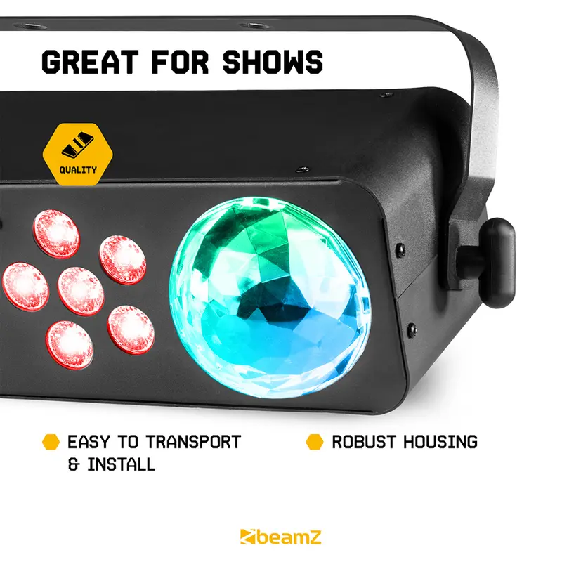 BeamZ LightBox7 DJ Multi Light Effect with Moon Flower & PAR 4