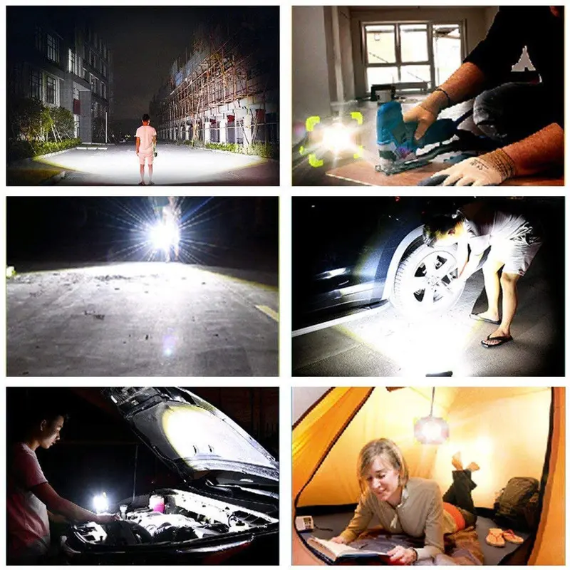 LED Work Light USB Rechargeable COB Spotlight Floodlight Emergency Lamp~ 6