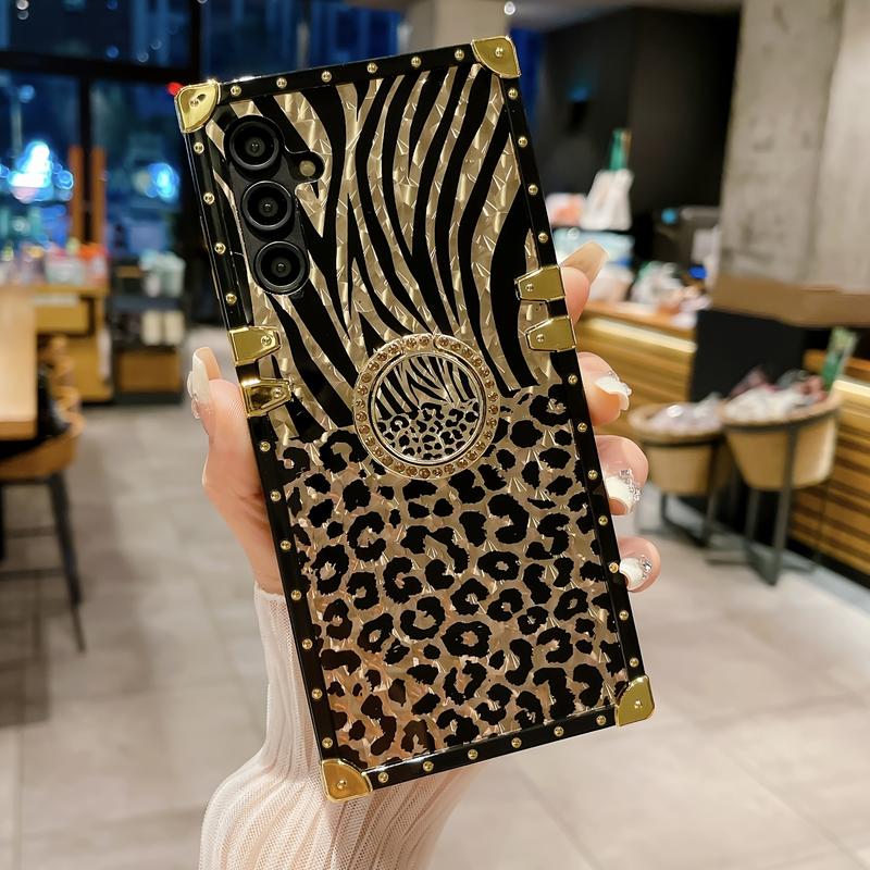 [Glitter Phone Case] Glitter Phone Case | Fashionable Leopard Print for Samsung S25 Ultra, S24 Ultra, S25, S24, S23 FE, S22, S21 FE Plus, Note20 Ultra, A16, A55, A15, A35, A25, A36, A56, A14, A54, A53, A52, A23, A32, A33, A34, A24, A13 7