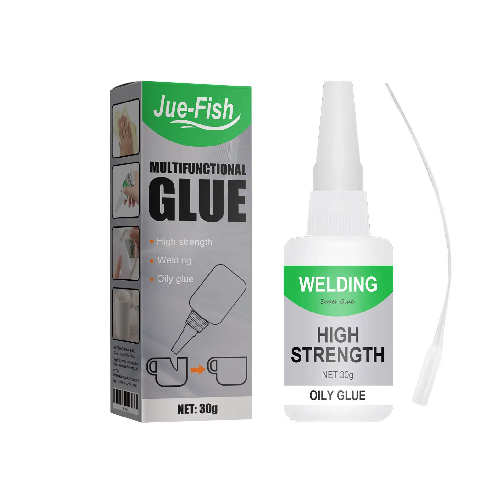 Jue-Fish Multi-Functional Ceramic Waterproof Transparent Glue, Glass Wood Special Quick-Drying Glue Universal Glue