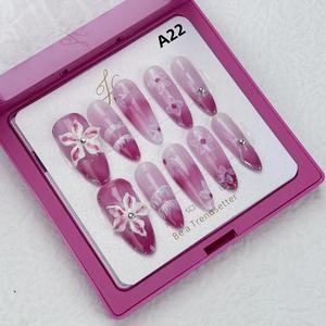Handcrafted wearable nail art bestsellers: Blush blush, hand-pinched three-dimensional carved, versatile wearable nail art press  nails short  press  nails