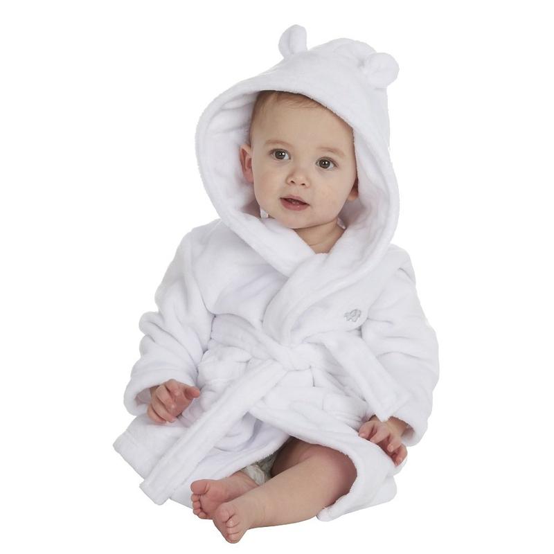 Personalised Baby Hooded Dressing Gown With Cute Ears 4