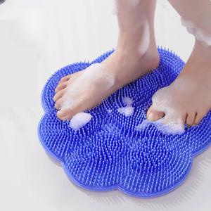 Shower Foot & Back Scrubber with Suction Cups, Shower Scrubber Massage Pad, Bathroom Accessory, Bathing Accessories for Home Bathroom, Loofah, Body Brush, Exfoliating Tool, Shower Cleaning Brush, Exfoliating Bath Sponge, Body Care Tool, Shower Essentials