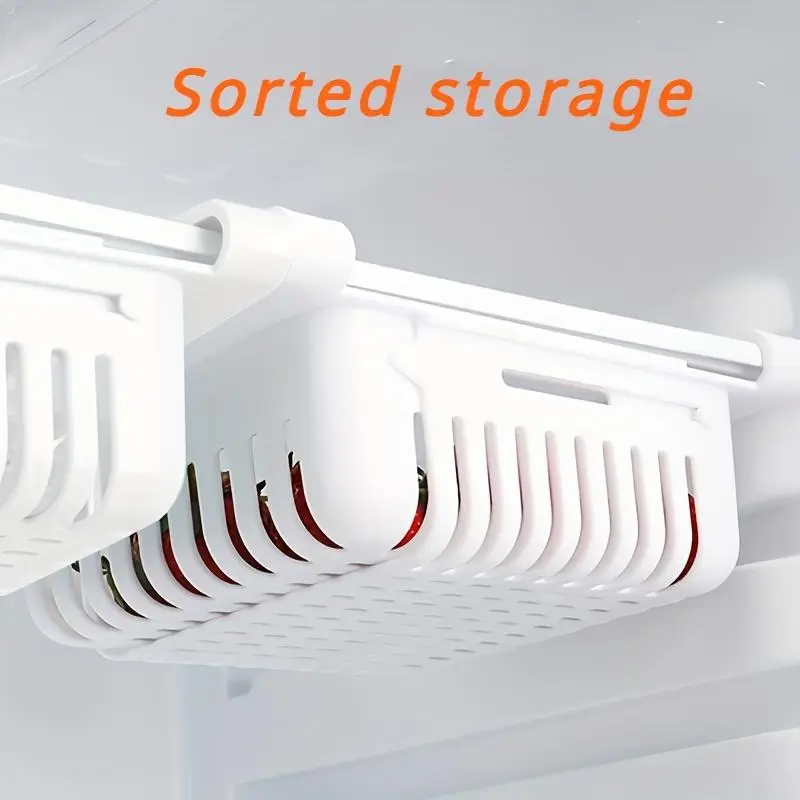 Adjustable And Expandable Refrigerator Organizing Drawer Baskets, Fridge Storage Boxes, Multifunctional Kitchen Storage Baskets, Kitchen Vegetable Washing Baskets. 0