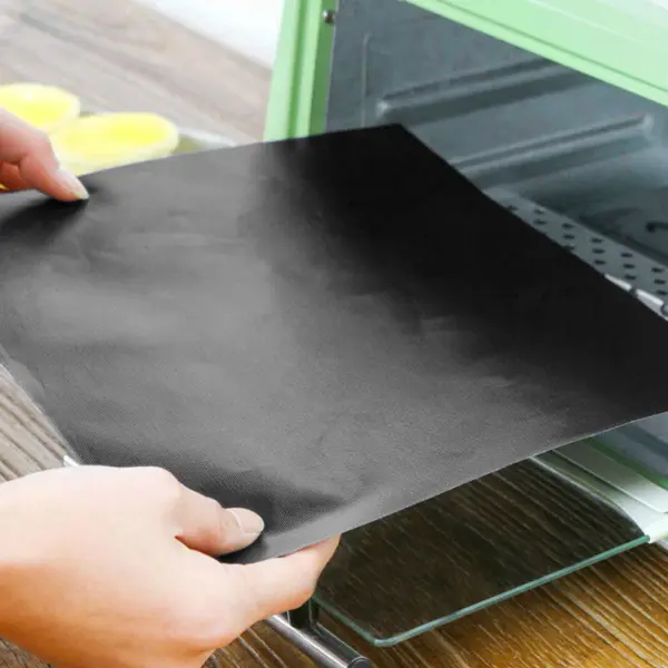 VKTECH Non-Stick Barbecue Grill Mat - Heat Resistant & Reusable Cooking Tool 3