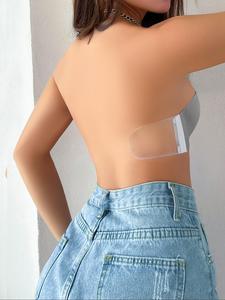 Women's Solid Color Strapless Push Up Bra, Underwire Push Up Support with Silicone Side Flaps, Multiple Wear Women's Underwear for All Seasons