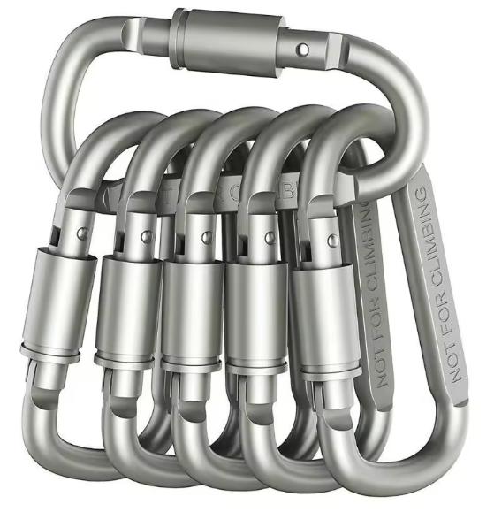 4-6PCS Carabiner Set For Key Camping Survival EDC Outdoor Keychain Clip Alloy Aluminum Tactical Caribiner Hook Karabiners 1