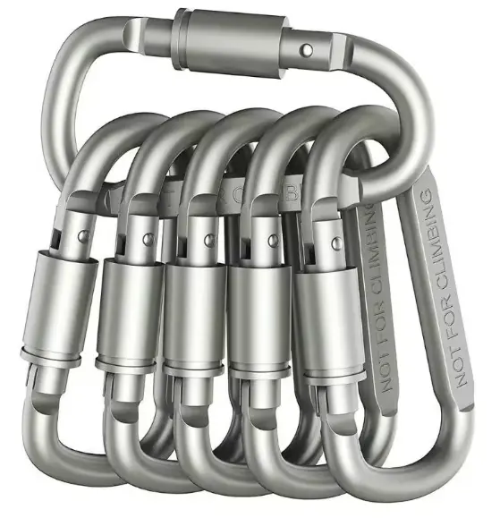 4-6PCS Carabiner Set For Key Camping Survival EDC Outdoor Keychain Clip Alloy Aluminum Tactical Caribiner Hook Karabiners 1
