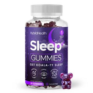 Hybrid Health Sleep Gummies (Sugar Free) - Ashwagandha, Magnesium, Valerian Root Extract + More Healthcare Fitness Dietary Supplement Natural Edible Berry | Vegan
