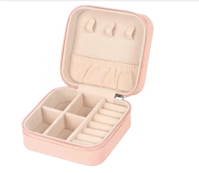 Travel Jewelry Case Small Jewelry Box Jewelry Organizer Storage Case Portable PU Leather Mini Jewelry Travel Case for Girls Womens Earring, Necklace, Rings,Bracelets