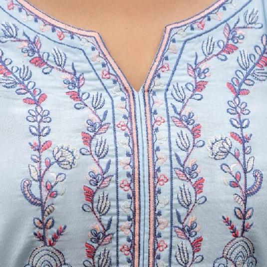 Casual lite 3 piece suit with embroidery premium cotton fabric 3