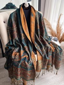 Women's Ditsy Floral Print Shawl, Boho Style Lightweight Comfortable Shawl for Daily Wear, Fashion Accessories for Women & Girls