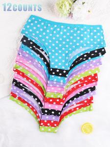 Women's Polka Dot Print Panty, Soft Comfy Breathable Knicker for Daily Wear, Underwear for All Seasons