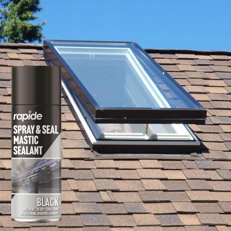 Rapide Spray and Seal Mastic Sealant 300ml | Multi Packs | Black & White | Ideal for Roofing and Guttering 8