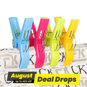 Colorful Beach Towel Clip, 8/16 Counts Multipurpose Towel Hanger Clip, Durable Plastic Clothes Drying Clip, Home Organizer for Travel Poolside Use, Laundry Hooks Clips, Hanger Accessories