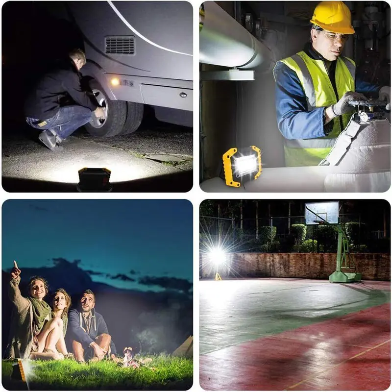 LED Work Light USB Rechargeable COB Spotlight Floodlight Emergency Lamp~ 2