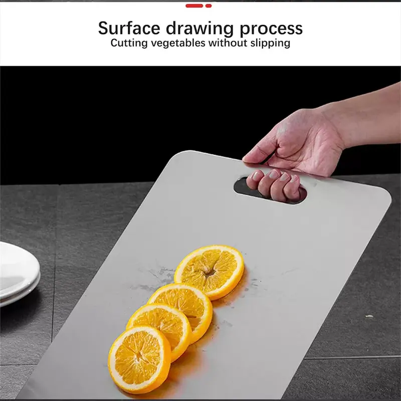 Steel Cutting Board Double-Sided Titanium Cutting Boards for Kitchen Camping 5