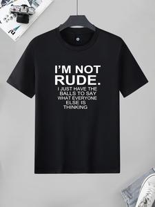 Men's Letter Print Round Neck Graphic Tees, Regular Fit Casual Short Sleeve T-shirt, T Shirts for Men, Men's Summer Top