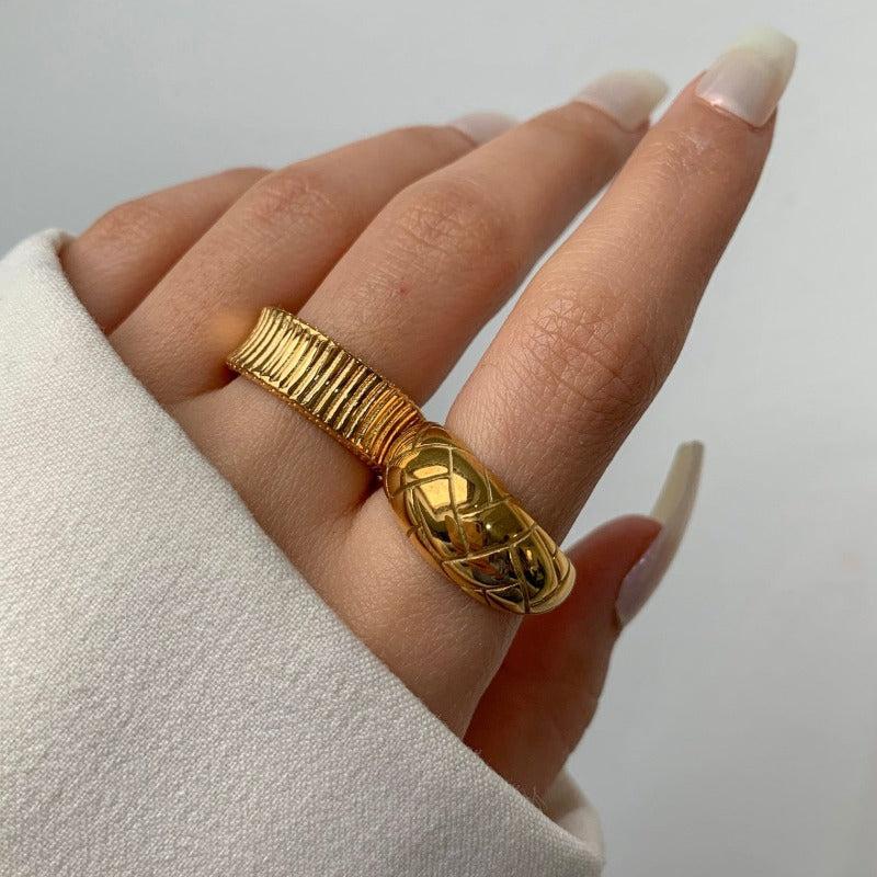 Gold Ruffle Ring 1