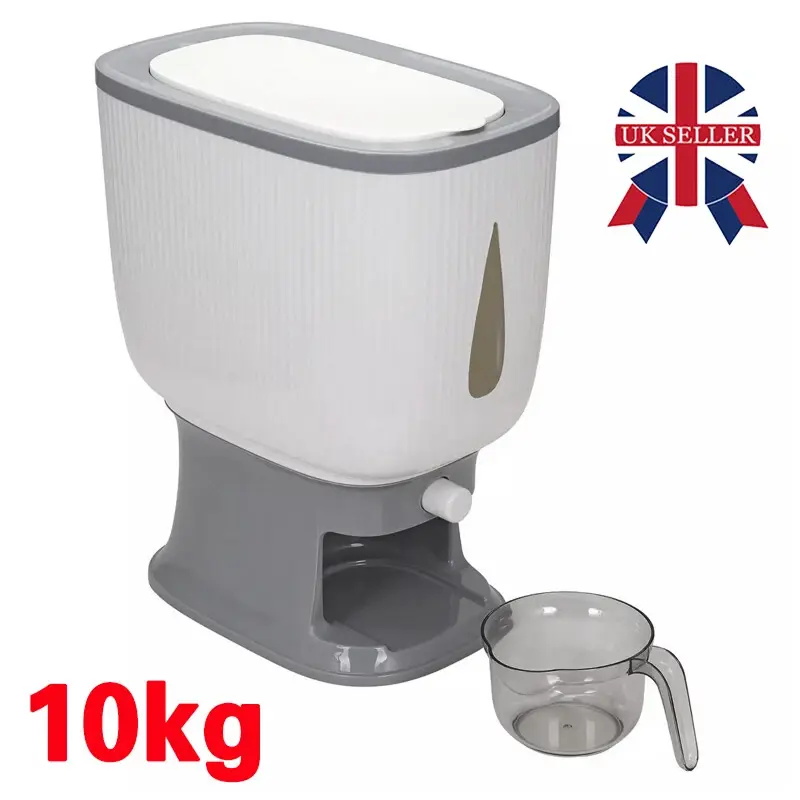 10KG Large Kitchen Rice Dispenser Container Cereal Box Dry Food Grain Storage 7