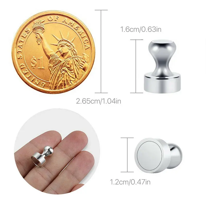 Magnetic Pins Neodymium Magnets Pin Board Magnet For Board Cone Magnets Super Strong Fridge Magnets For Home Storage Tool Decor 10Pcs 3