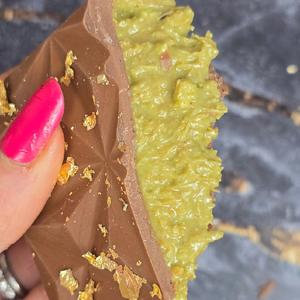 Milk Chocolate Dubai bar by Indulgence by Joséphine PTK Bliss Bar - Viral Dubai Chocolate Bar - Pistachio Tahini Knafeh / Kunafah - snack dessert gift high quality
