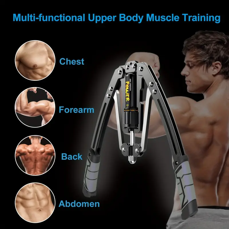 1pc Adjustable Arm Exerciser - Home Chest Expander, 22-440lbs Resistance, For Chest Arm Muscle Building, Body Exercise, Fitness 3