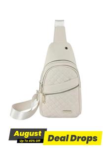 Solid Color Quilted Pattern Zipper Belt Bag, Casual Outdoor Sports Belt Bag for Women & Men, Fashion Slouchy Belt Bag for Party, Daily Clothing Decor