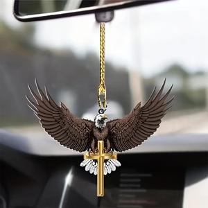 Eagle Design Car Hanging Ornament, Creative Car Rearview Mirror Pendant, Car Interior Decoration Accessories for Automotive Gift