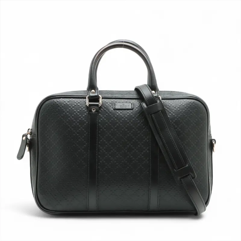 #978 - Gucci Diamante Black 2 Way Handbag Leather 344357 - Pre-owned 0