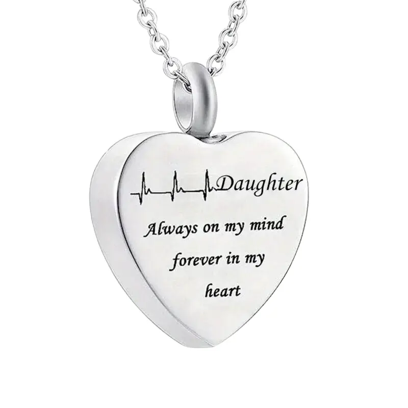 Family Heart Jewellery Urn for Mum Dad Sister Brother Grandma Grandpa Necklace Pendant Ashes Locket Cremation Keepsake 6