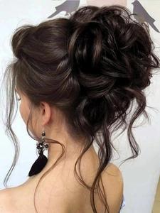 Women's Elegant Messy Wavy Hair Bun with Hair Claw, Summer Natural Fluffy Hair Bun with Tail for Women, Synthetic Hairpieces for Daily Easy Hairstyles