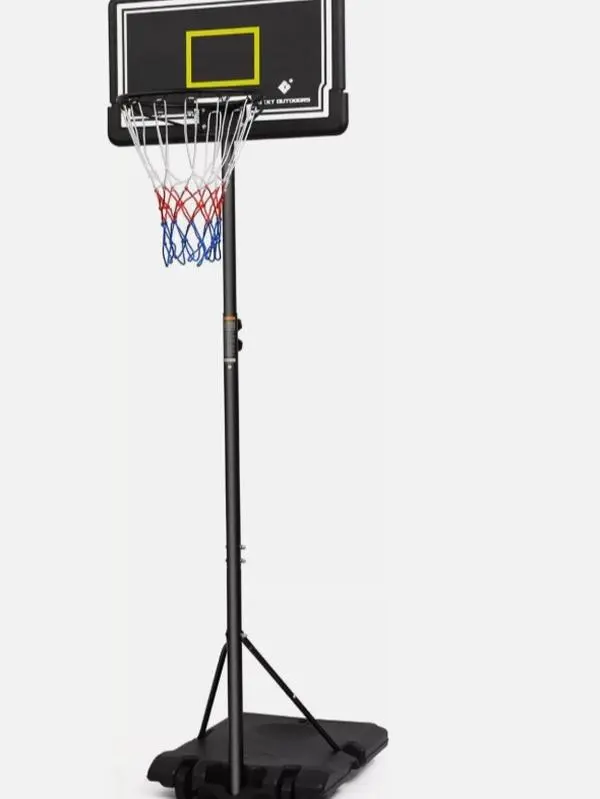 Silver Valley Pro Court Height Adjustable Portable Basketball Hoop with Impact Backboard Official Height