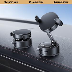 MAGIC JOHN Upgraded Magnetic Phone Holder with 360° Rotation, Strong Magnet, Foldable and Portable Design, Perfect for Cars, Glass, Gyms, and Other Smooth Surfaces