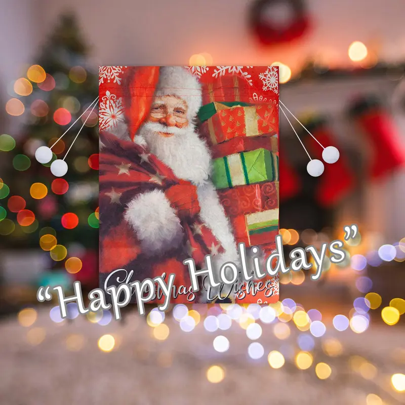 Christmas Santa Sack 1 x Varied Design 60cm x 80cm Christmas Themed 3